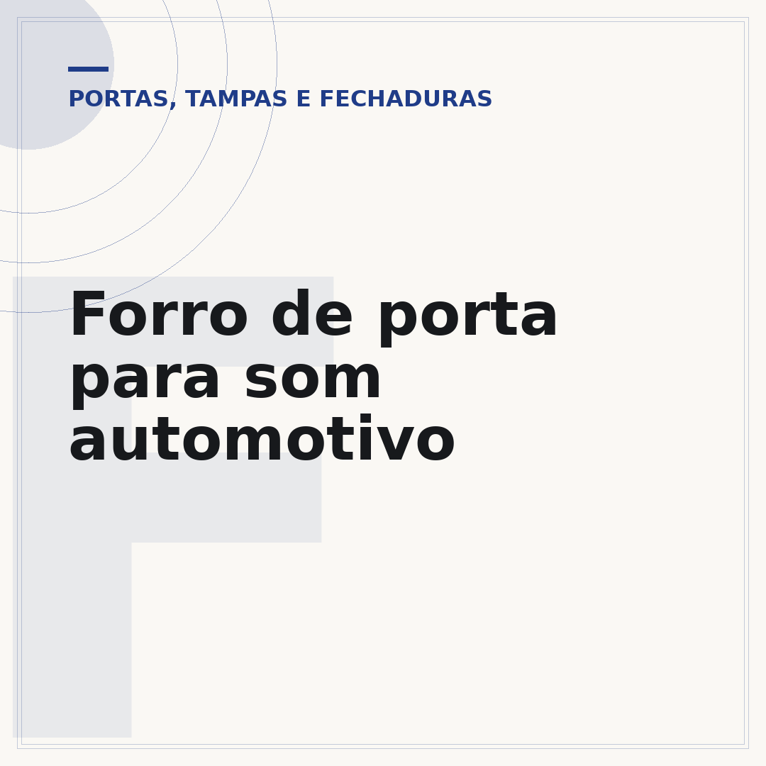 Forro de porta para som automotivo
