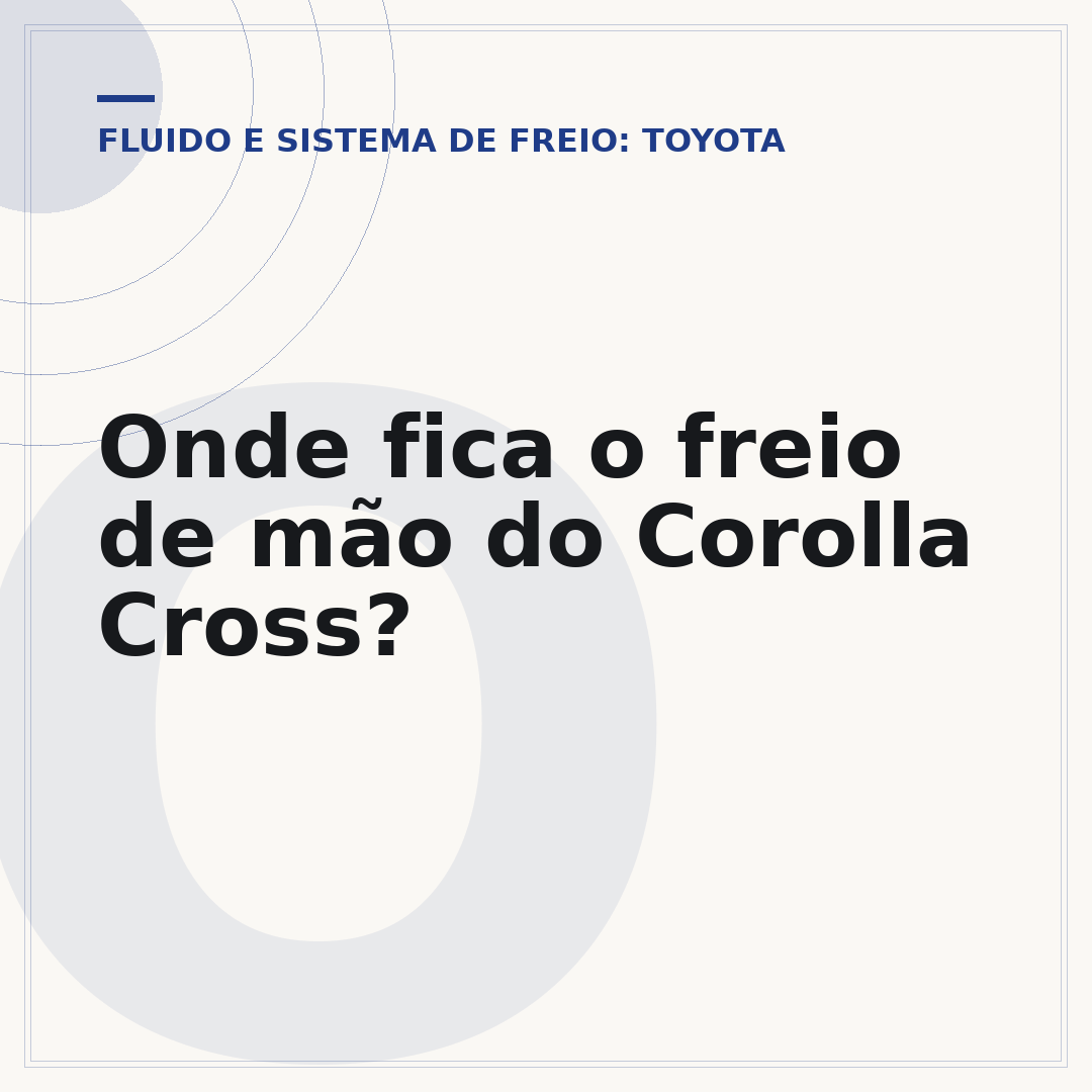 Onde fica o freio de mão do Corolla Cross?