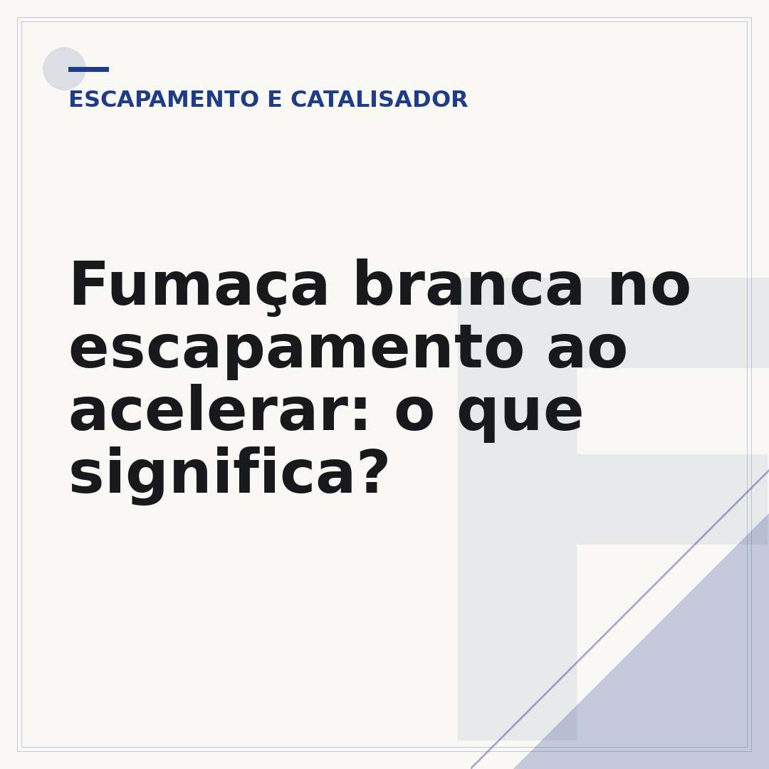 Fumaça branca no escapamento ao acelerar: o que significa?