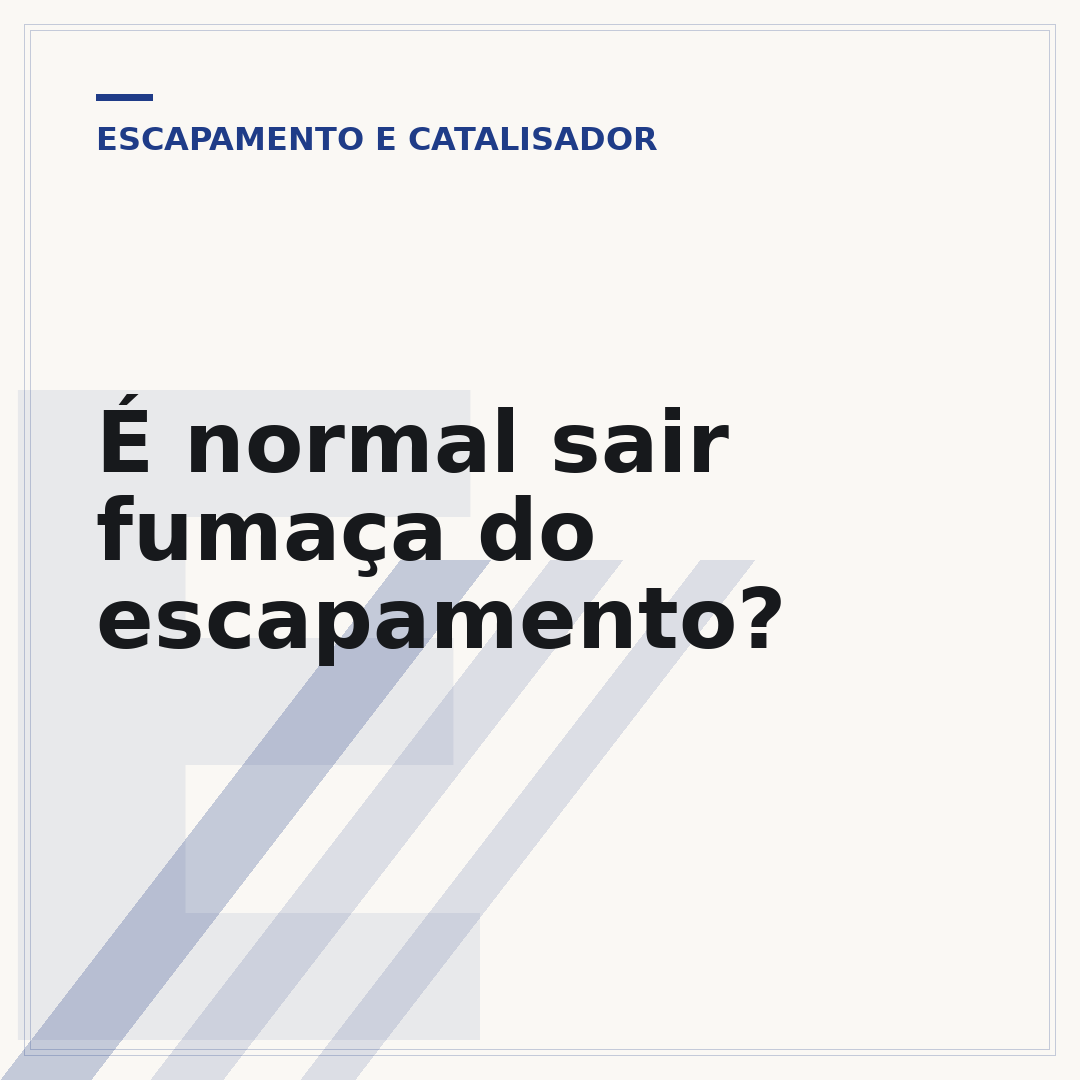 É normal sair fumaça do escapamento?