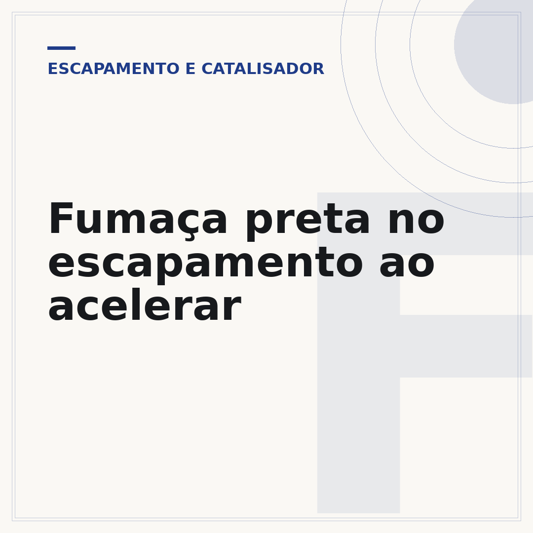Fumaça preta no escapamento ao acelerar