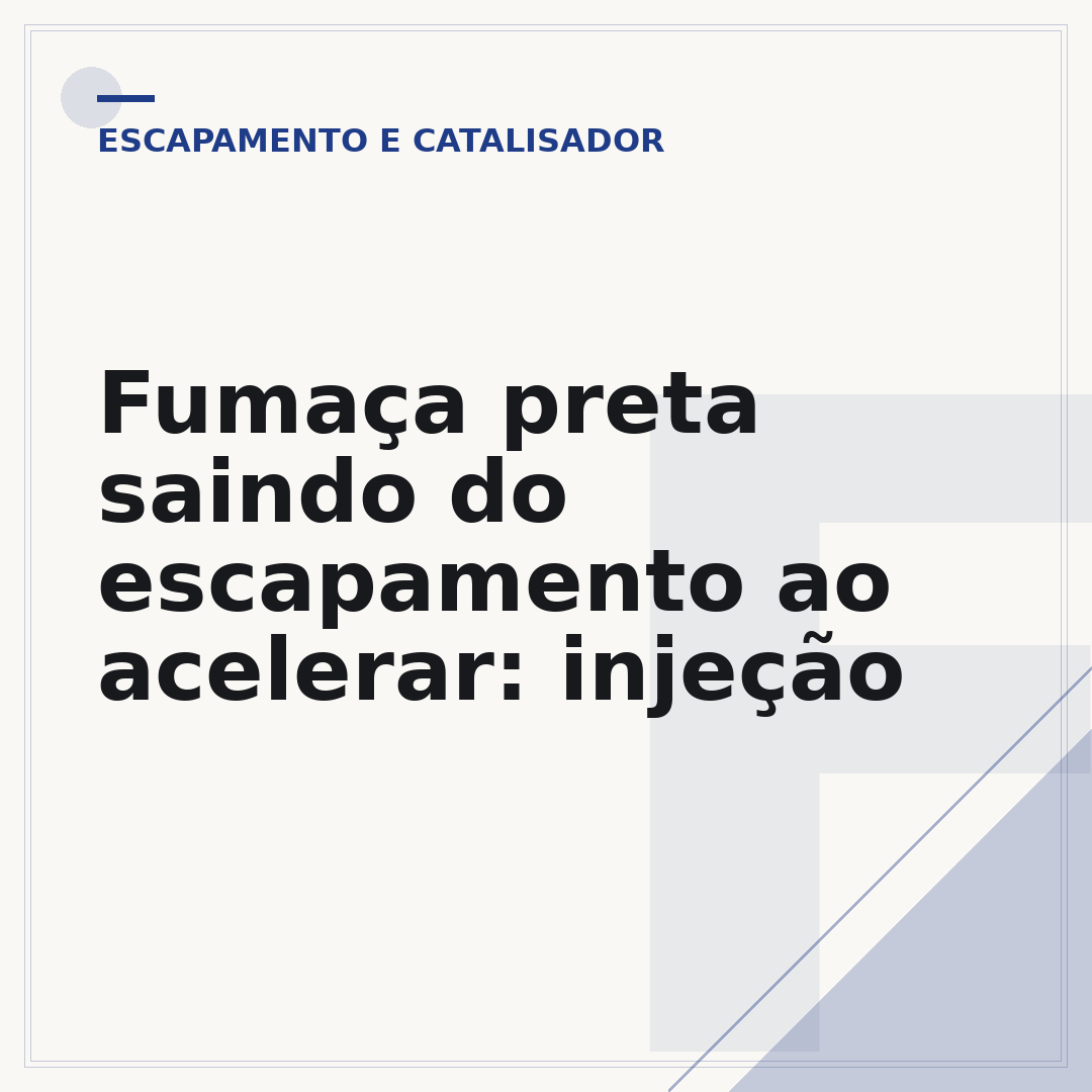 Fumaça preta saindo do escapamento ao acelerar: injeção