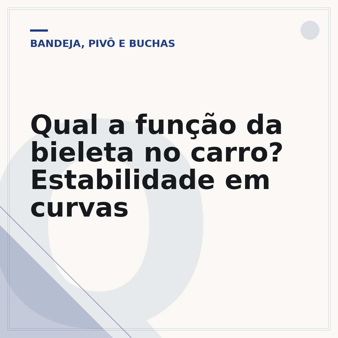 Qual a função da bieleta no carro? Estabilidade em curvas