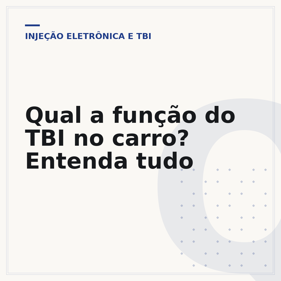 Qual a função do TBI no carro? Entenda tudo