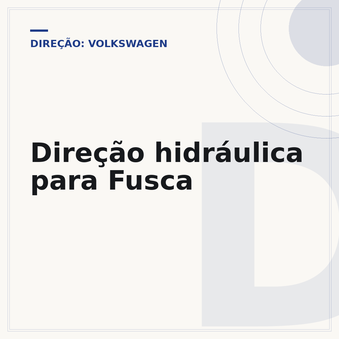 Direção hidráulica para Fusca