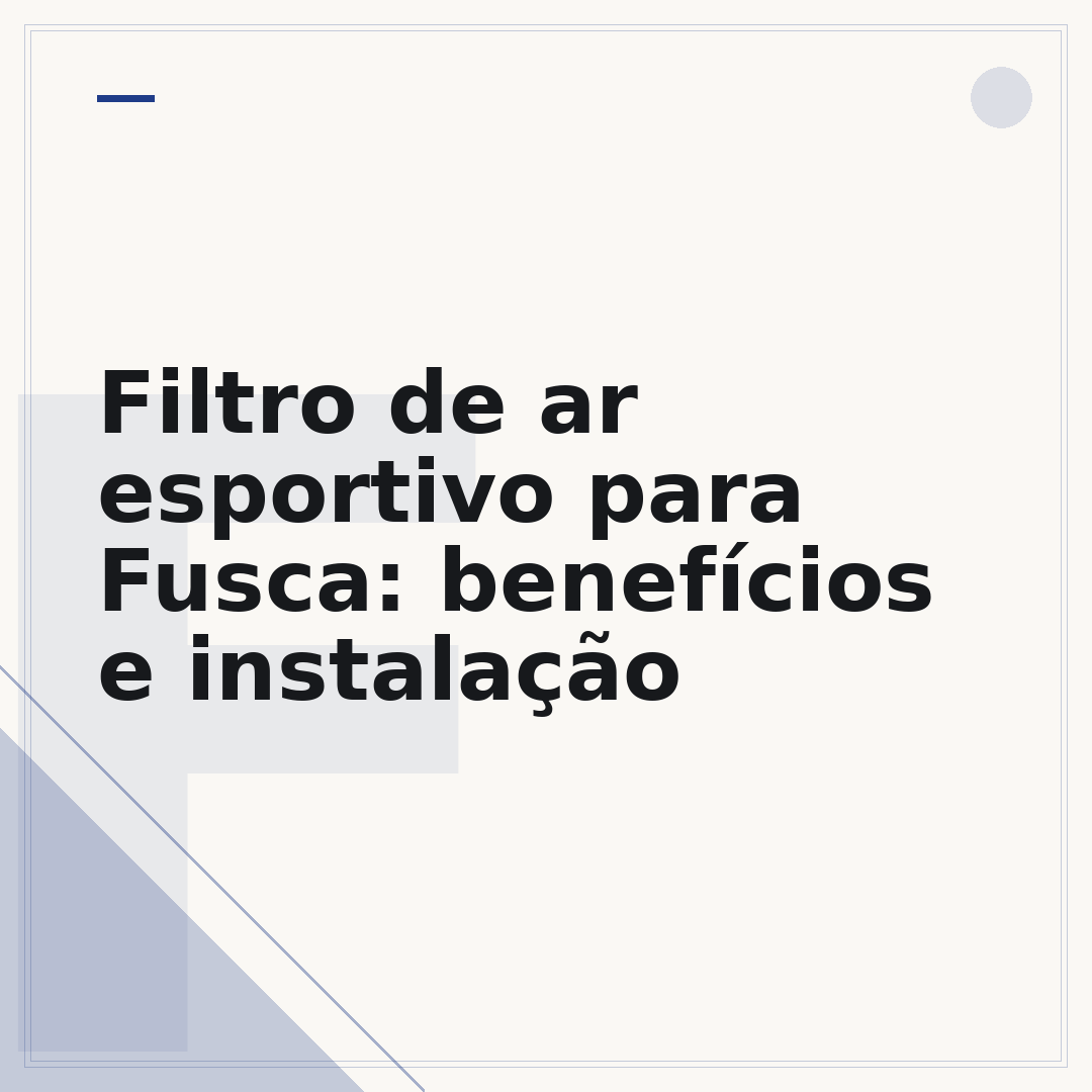 Filtro de ar esportivo para Fusca: benefícios e instalação