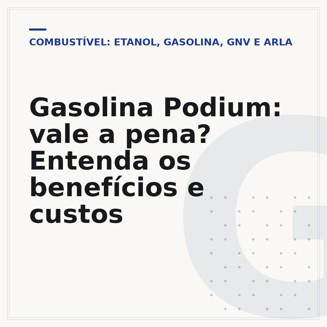 Gasolina Podium: vale a pena? Entenda os benefícios e custos