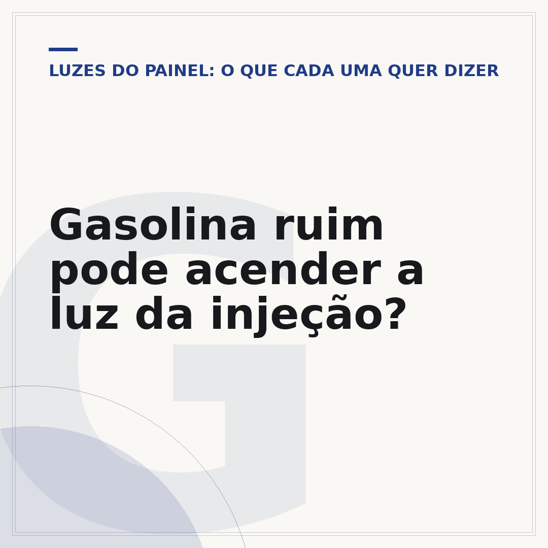 Gasolina ruim pode acender a luz da injeção?