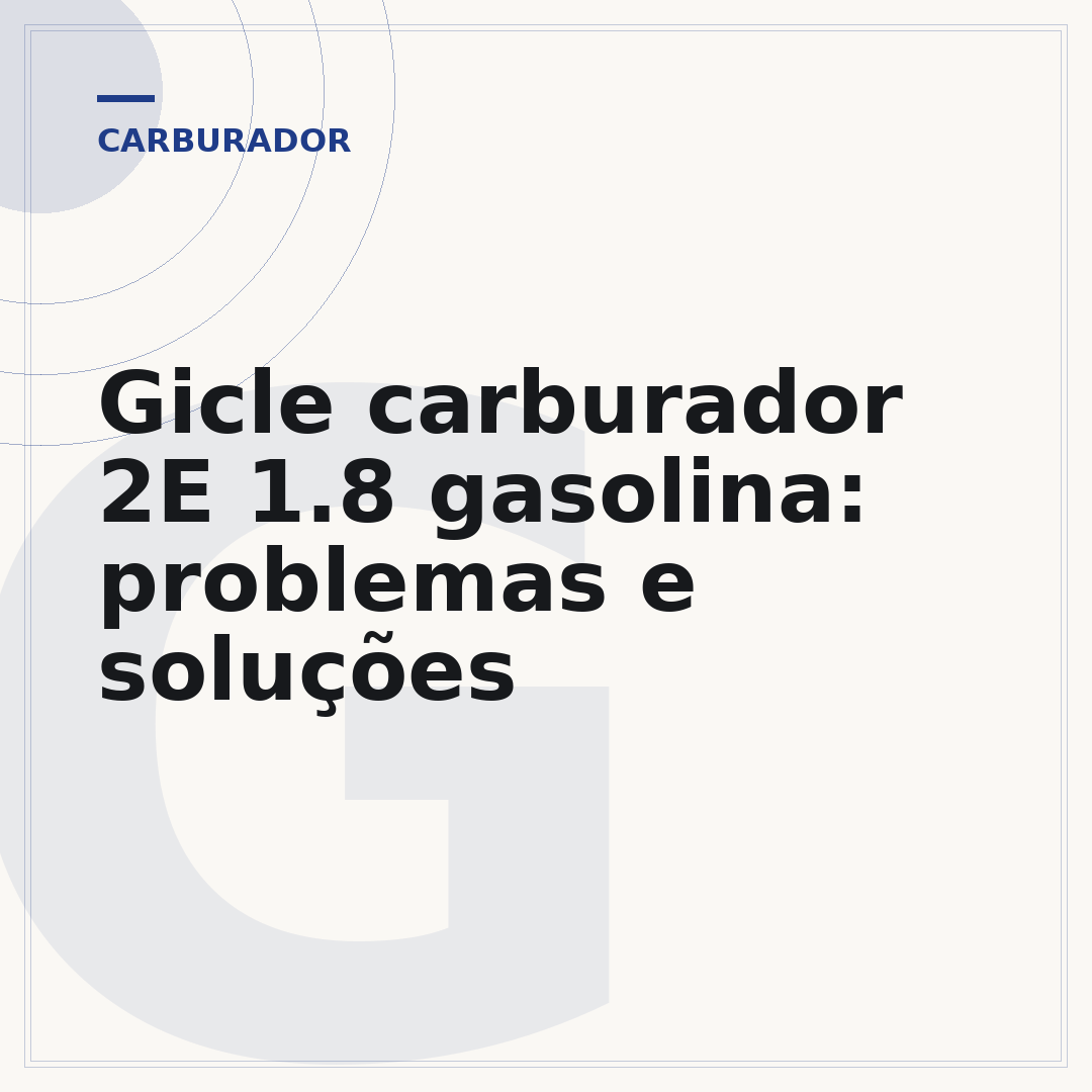 Gicle carburador 2E 1.8 gasolina: problemas e soluções