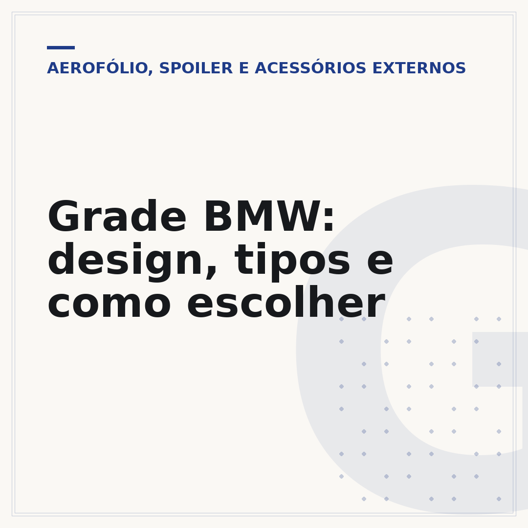 Grade BMW: design, tipos e como escolher