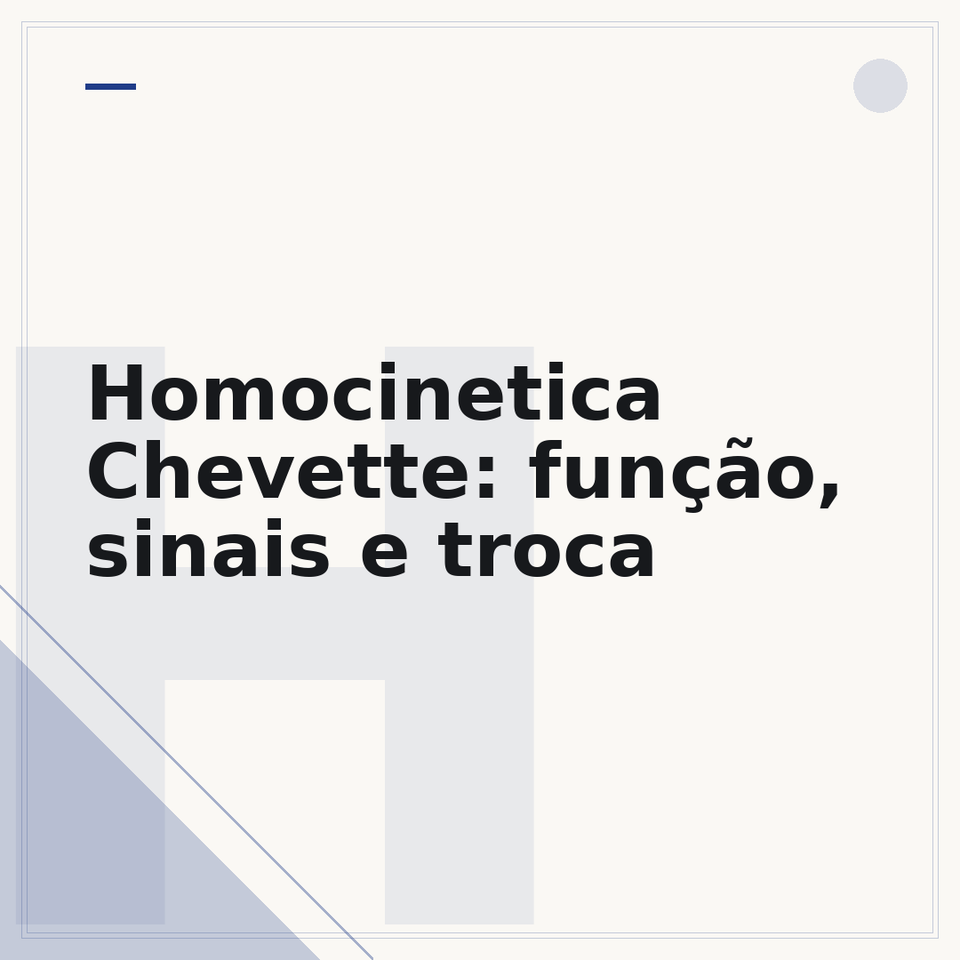 Homocinetica Chevette: função, sinais e troca