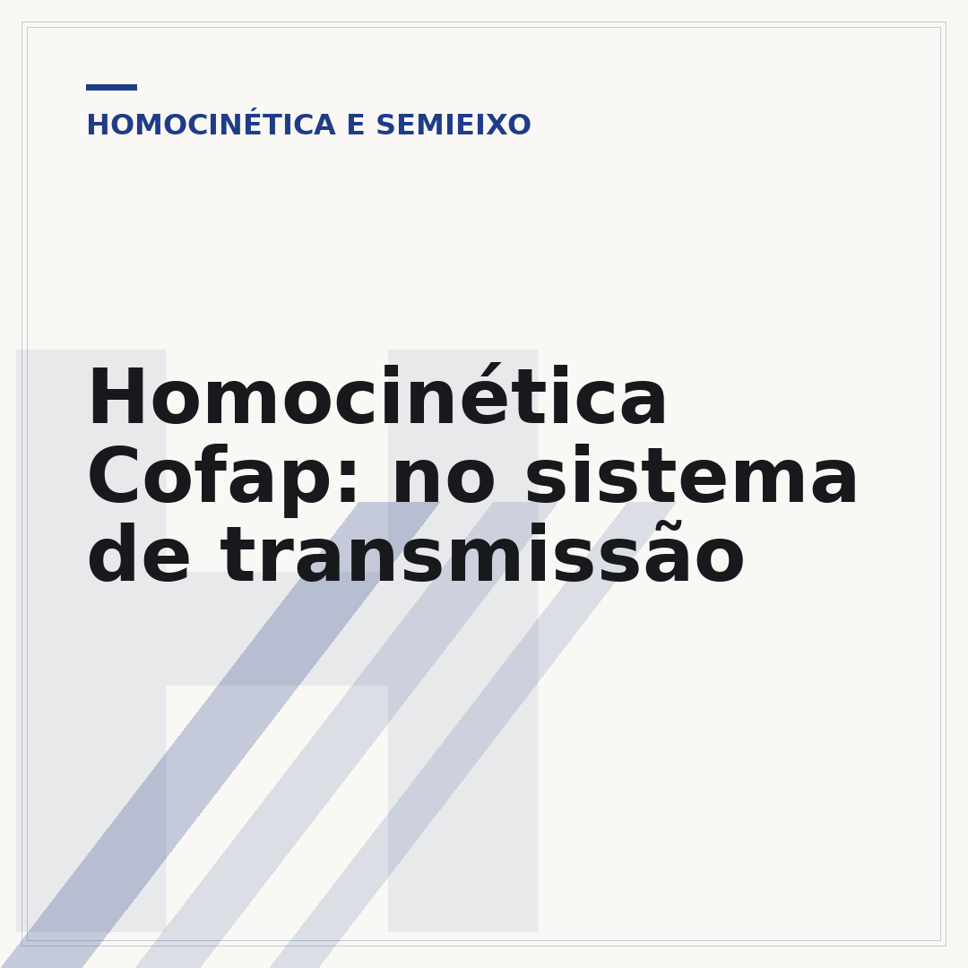 Homocinética Cofap: no sistema de transmissão