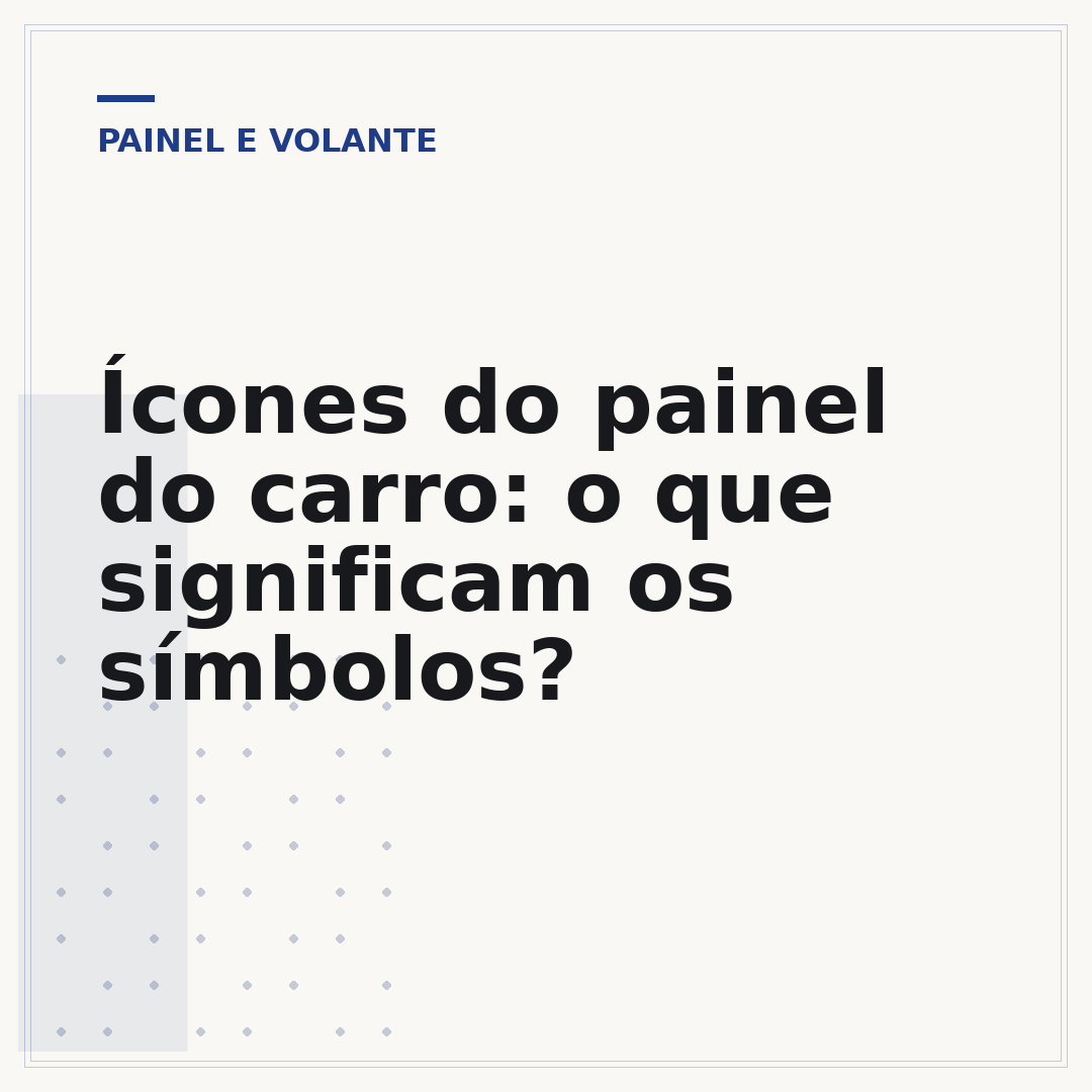 Ícones do painel do carro: o que significam os símbolos?