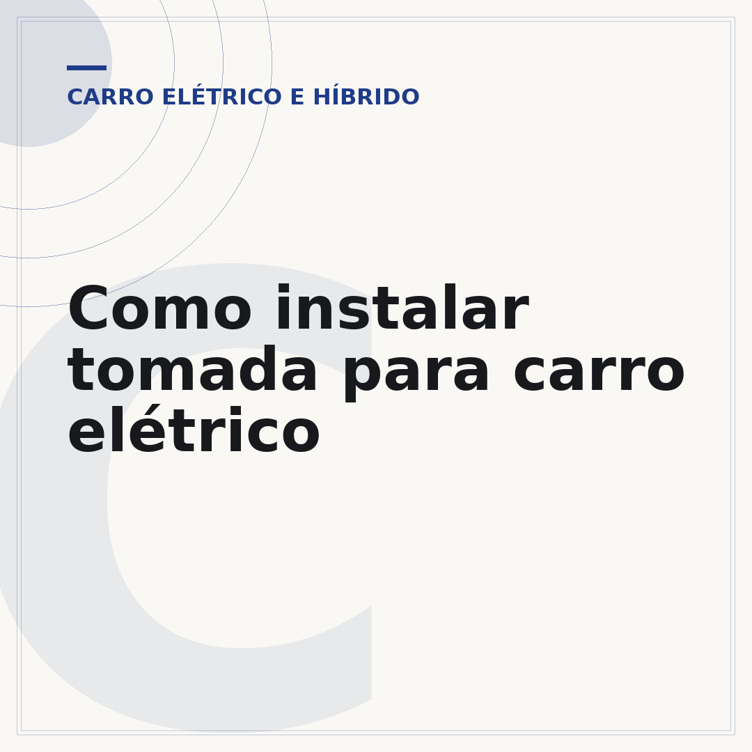 Como instalar tomada para carro elétrico