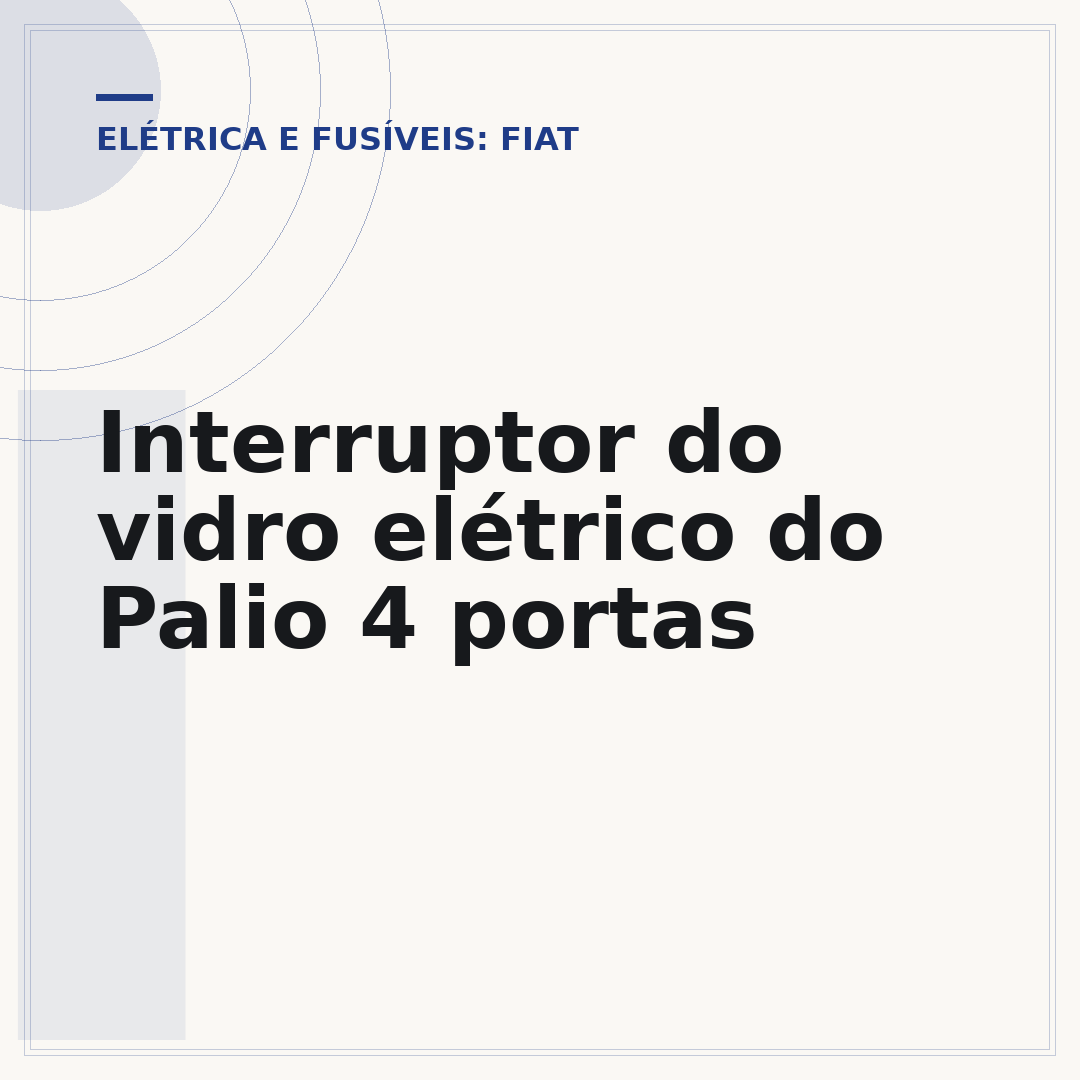 Interruptor do vidro elétrico do Palio 4 portas