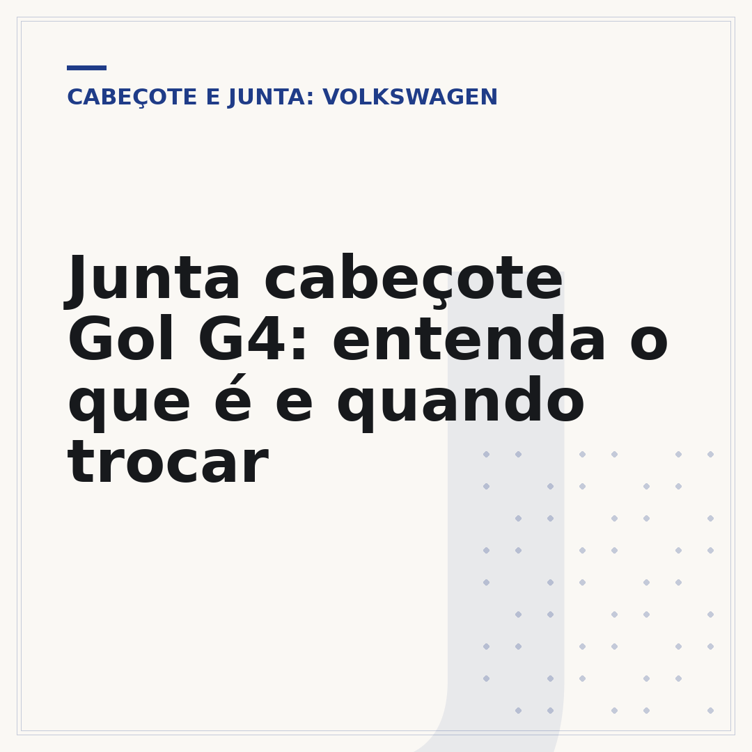 Junta cabeçote Gol G4: entenda o que é e quando trocar
