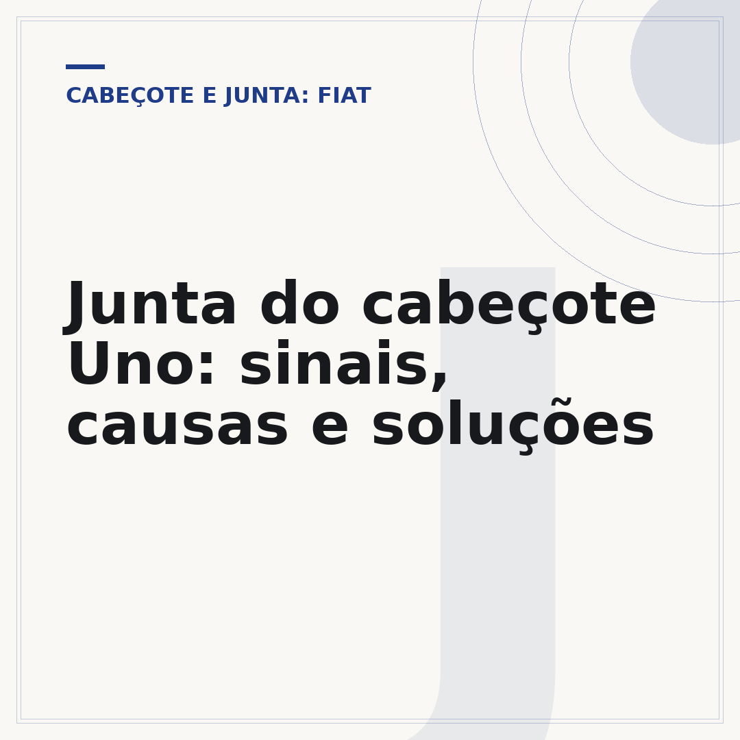 Junta do cabeçote Uno: sinais, causas e soluções