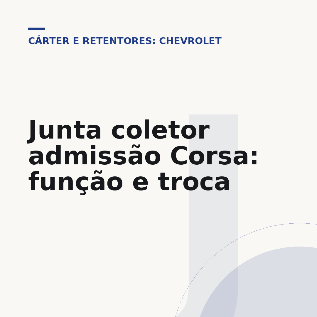 Junta coletor admissão Corsa: função e troca