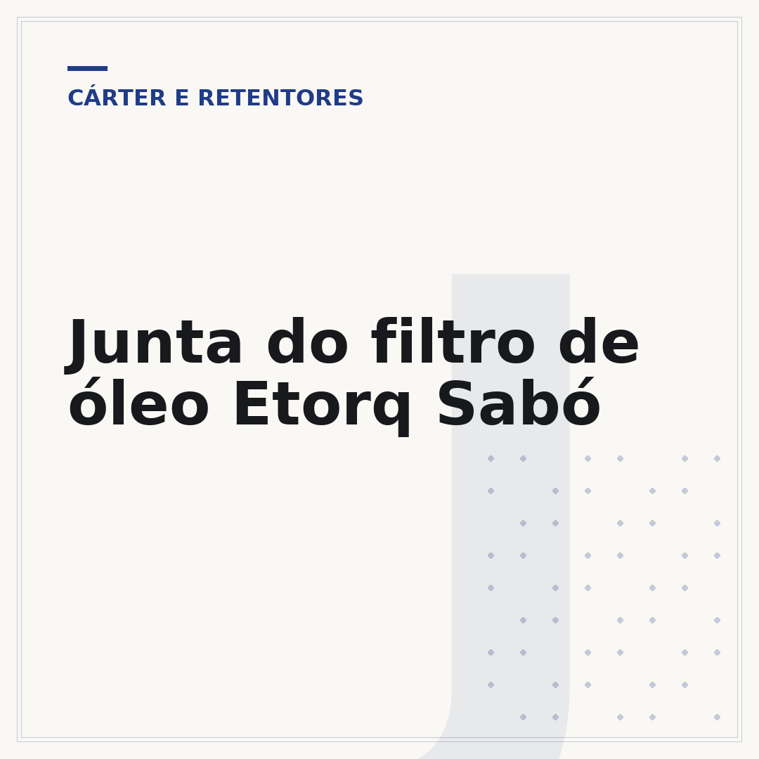 Junta do filtro de óleo Etorq Sabó