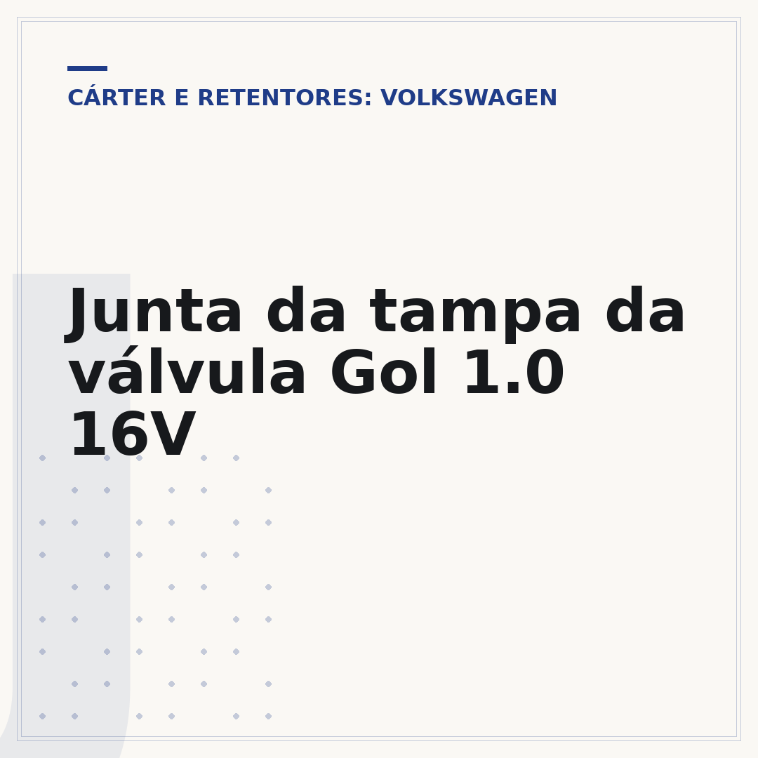 Junta da tampa da válvula Gol 1.0 16V