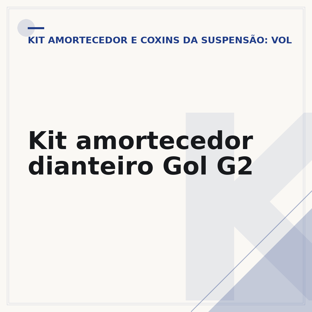Kit amortecedor dianteiro Gol G2