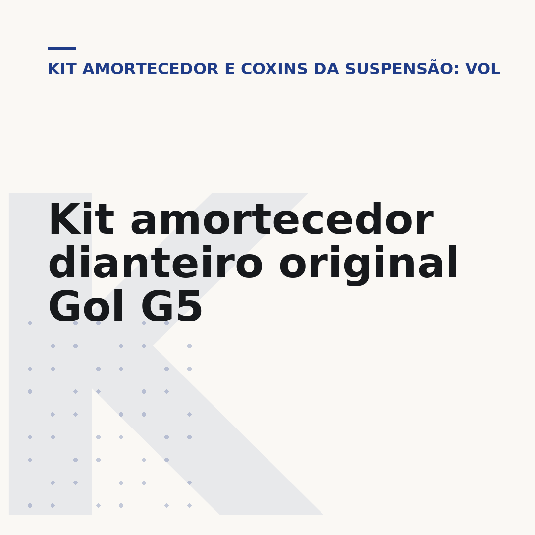 Kit amortecedor dianteiro original Gol G5