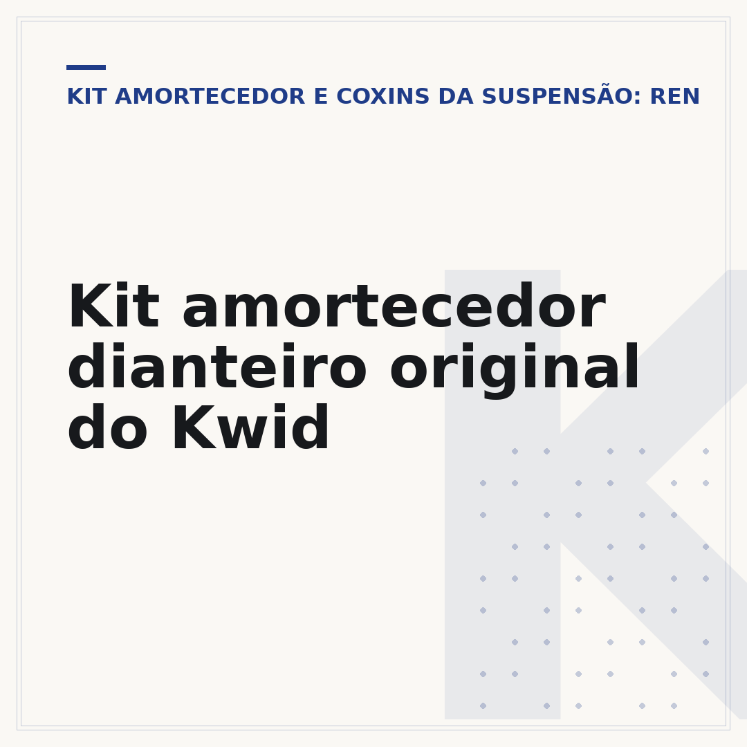 Kit amortecedor dianteiro original do Kwid