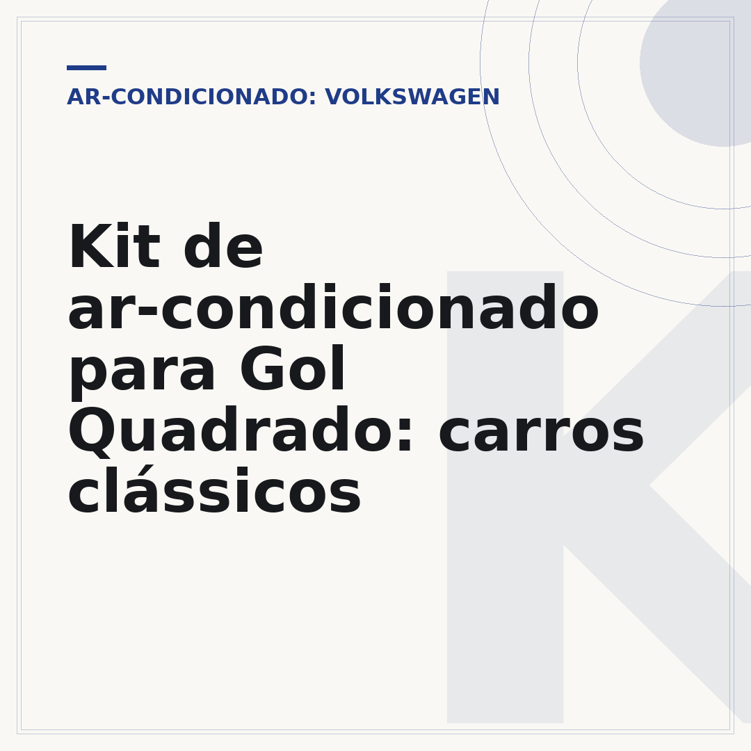 Kit de ar-condicionado para Gol Quadrado: carros clássicos