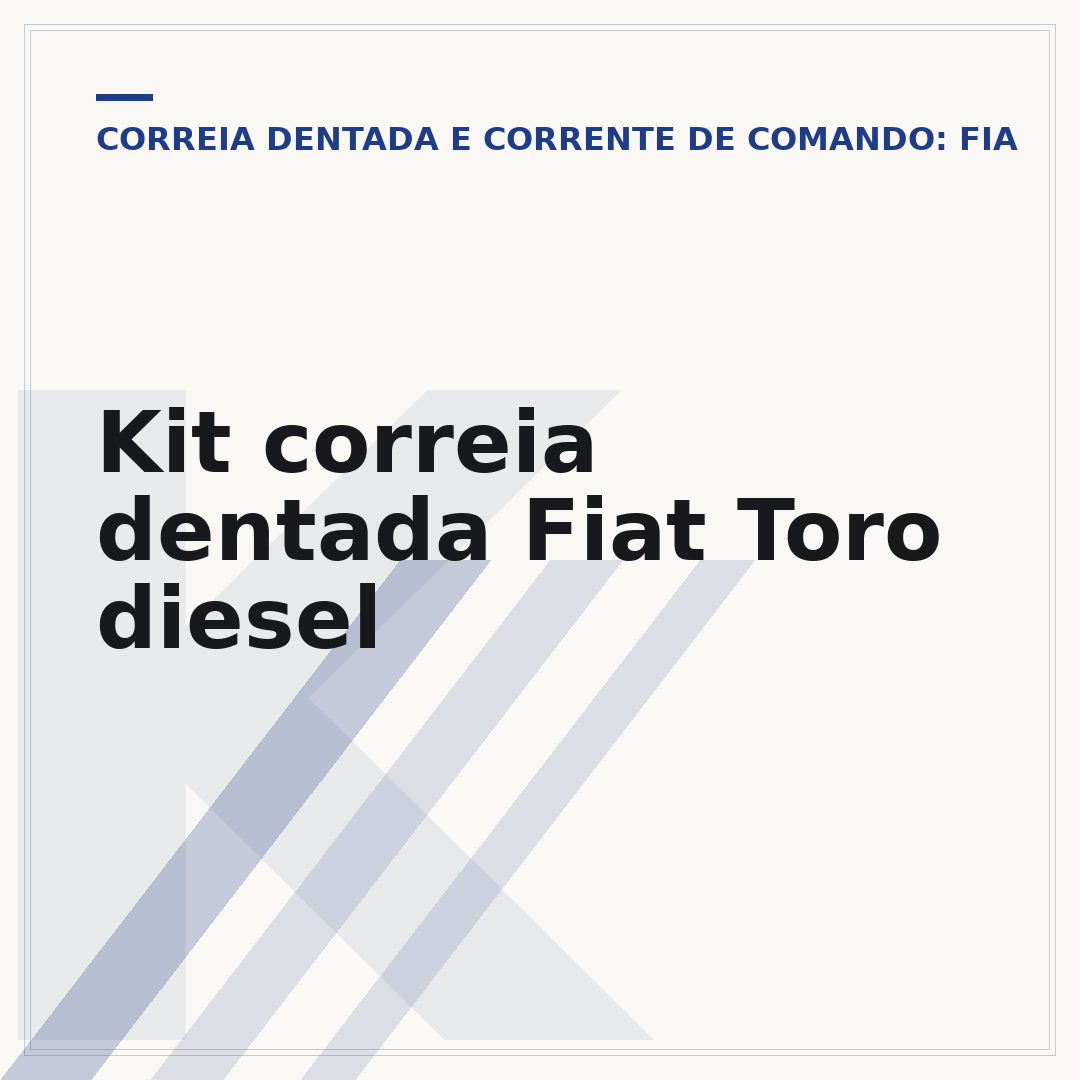 Kit correia dentada Fiat Toro diesel