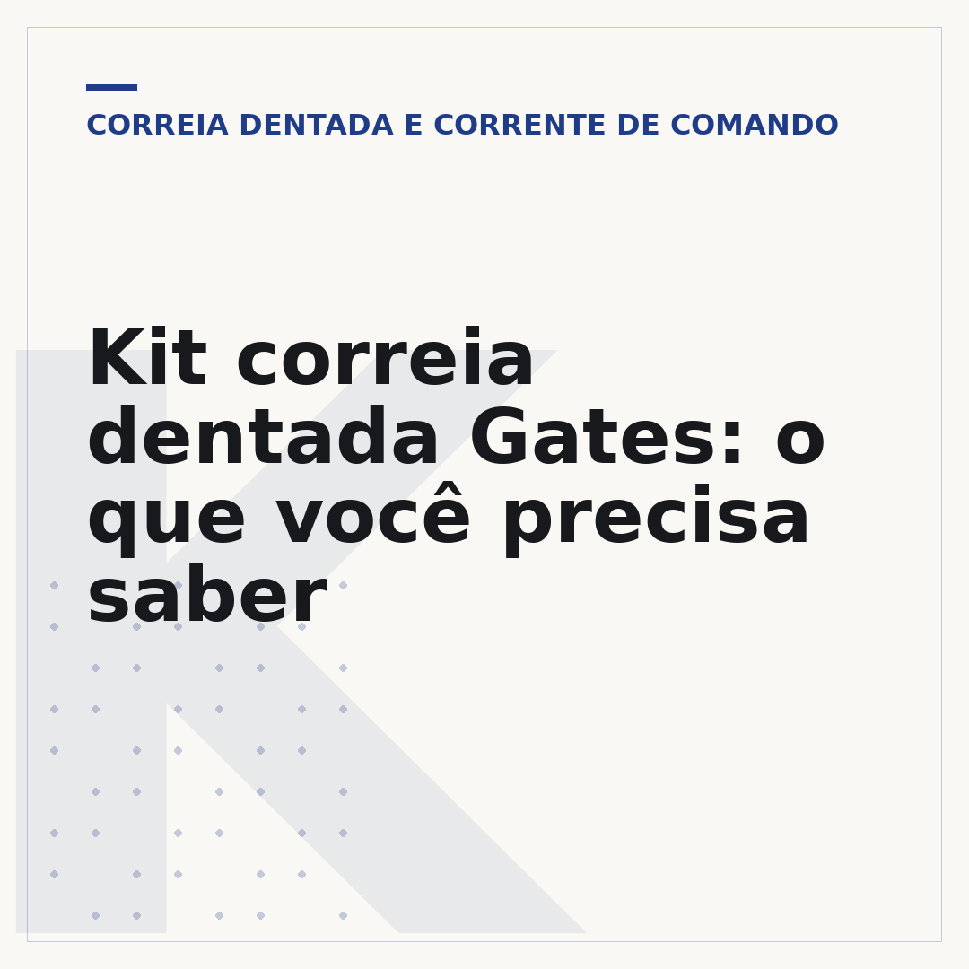 Kit correia dentada Gates: o que você precisa saber