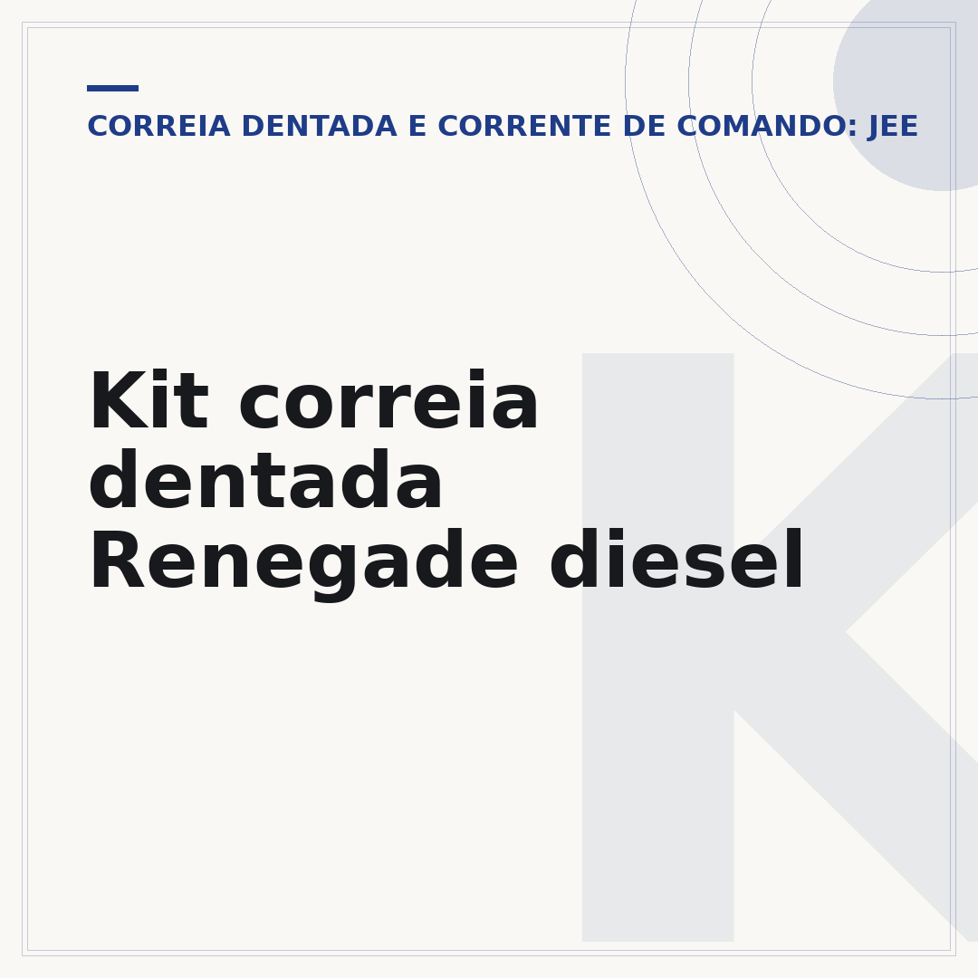 Kit correia dentada Renegade diesel