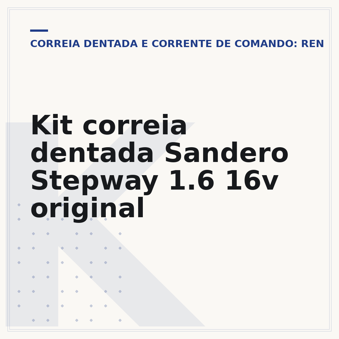 Kit correia dentada Sandero Stepway 1.6 16v original