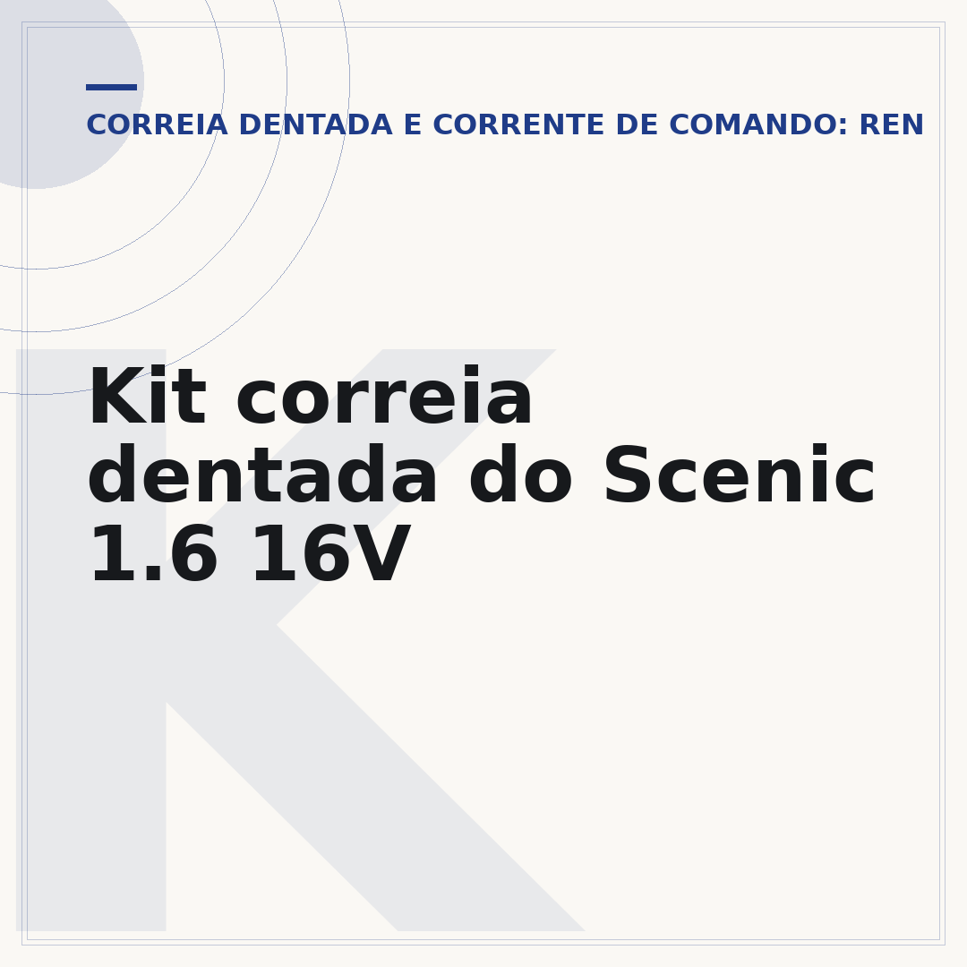 Kit correia dentada do Scenic 1.6 16V
