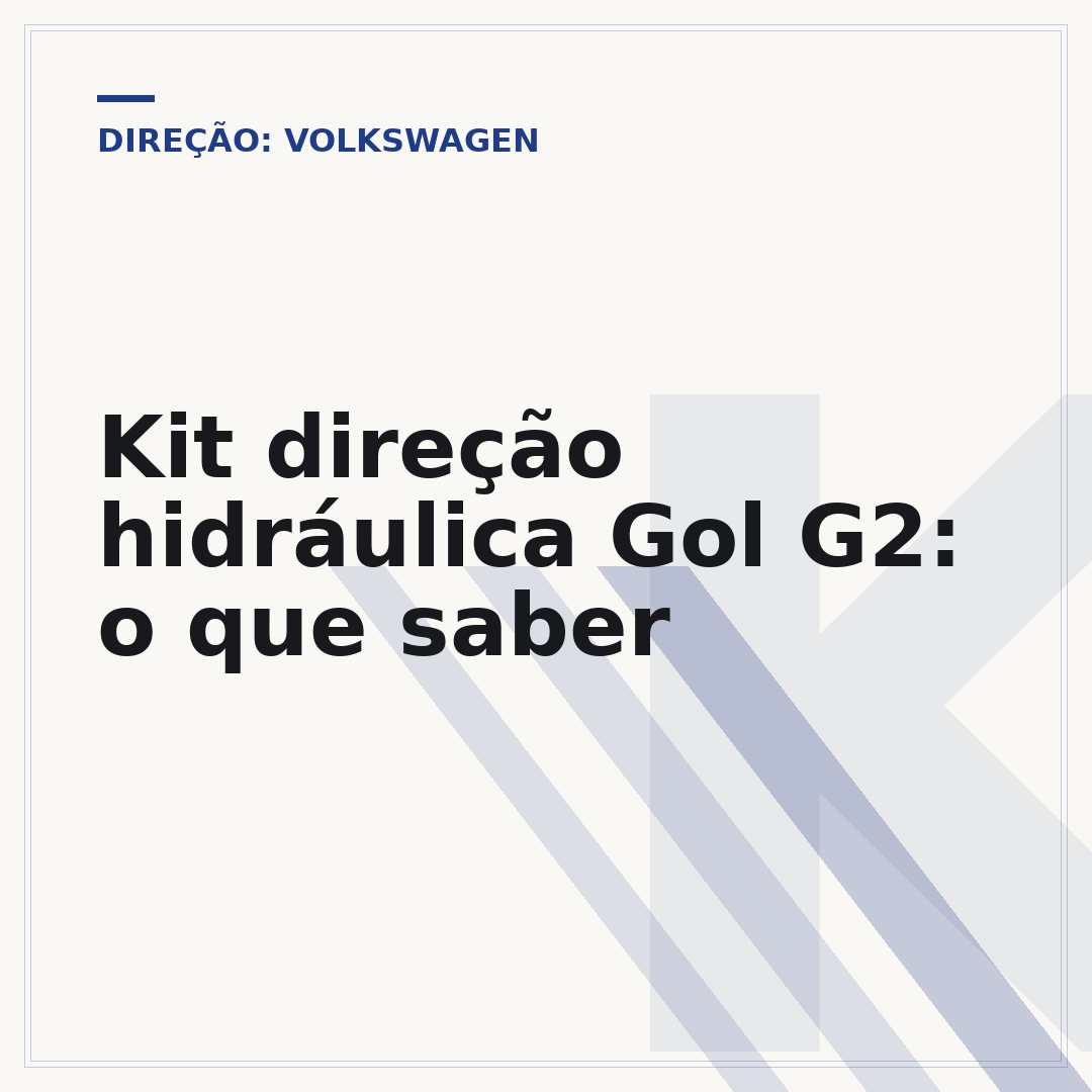 Kit direção hidráulica Gol G2: o que saber