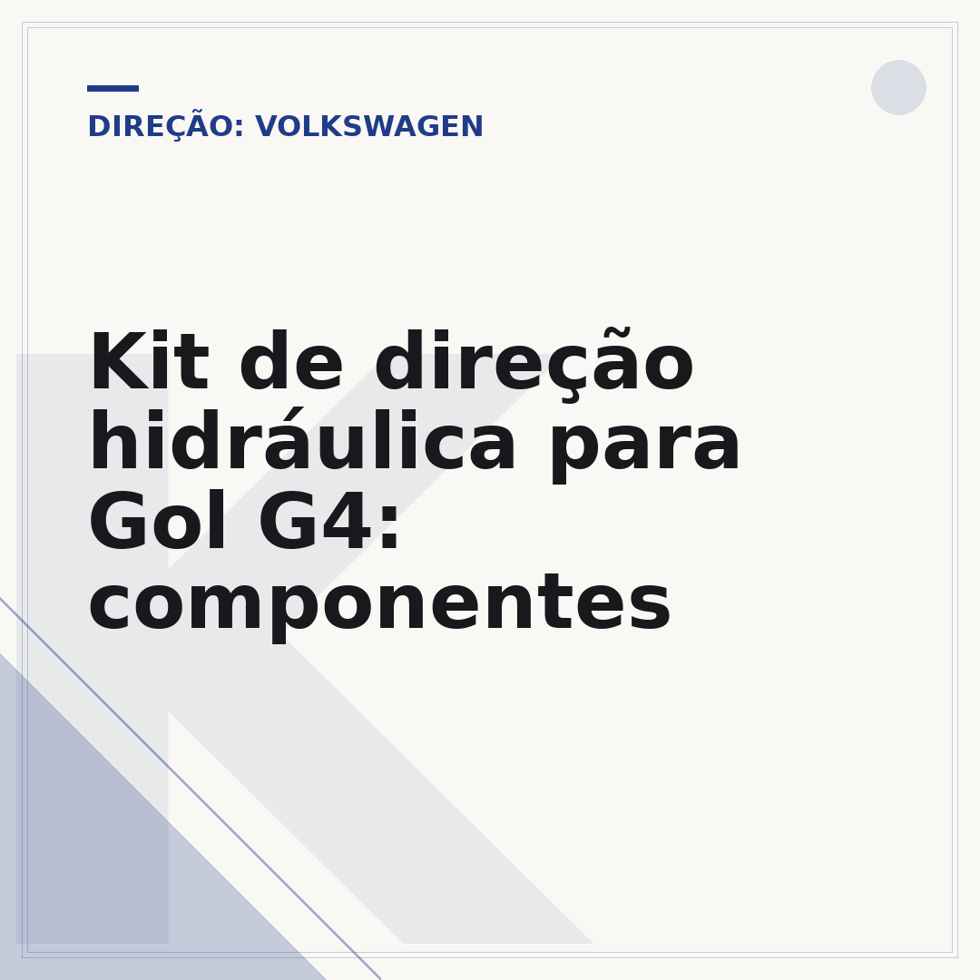 Kit de direção hidráulica para Gol G4: componentes