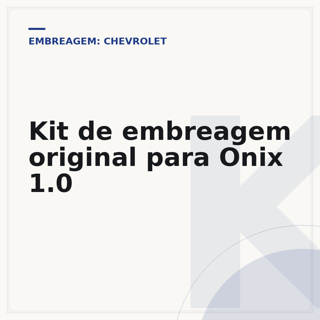 Kit de embreagem original para Onix 1.0