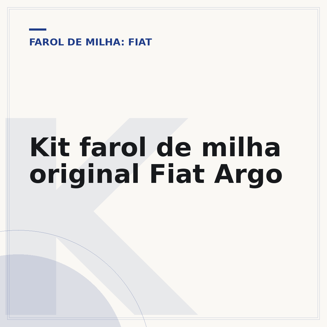 Kit farol de milha original Fiat Argo