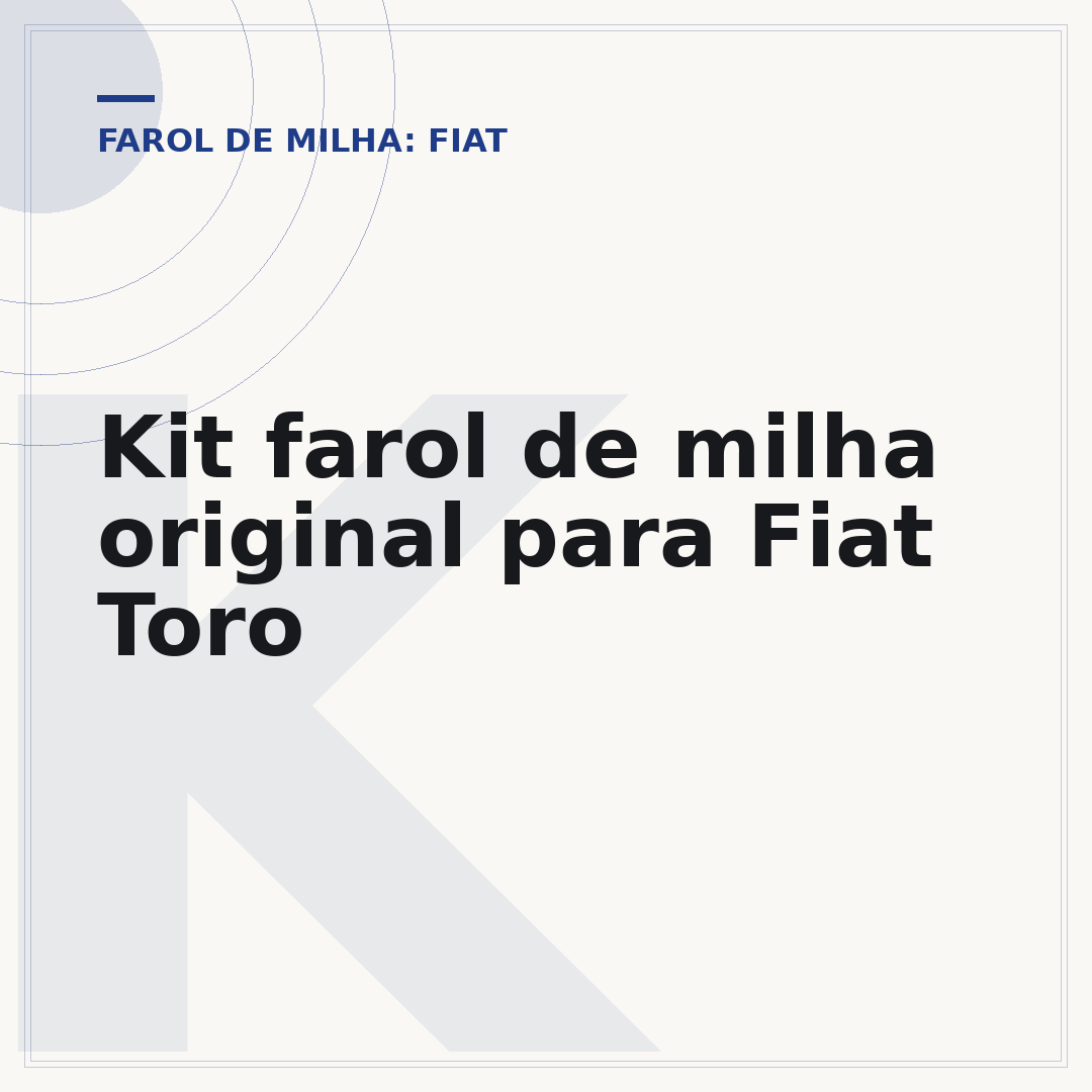 Kit farol de milha original para Fiat Toro