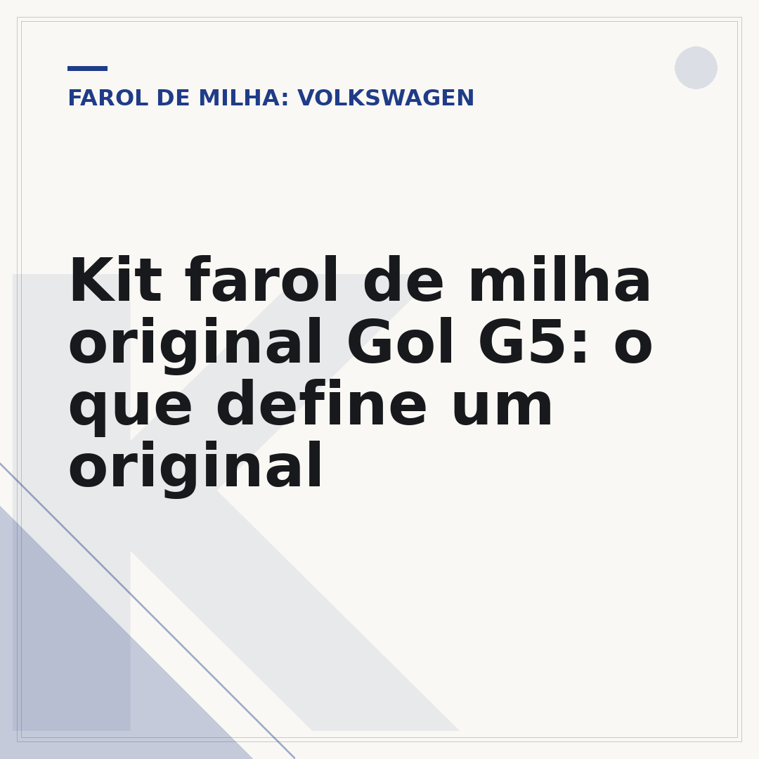Kit farol de milha original Gol G5: o que define um original