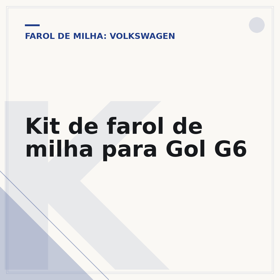 Kit de farol de milha para Gol G6