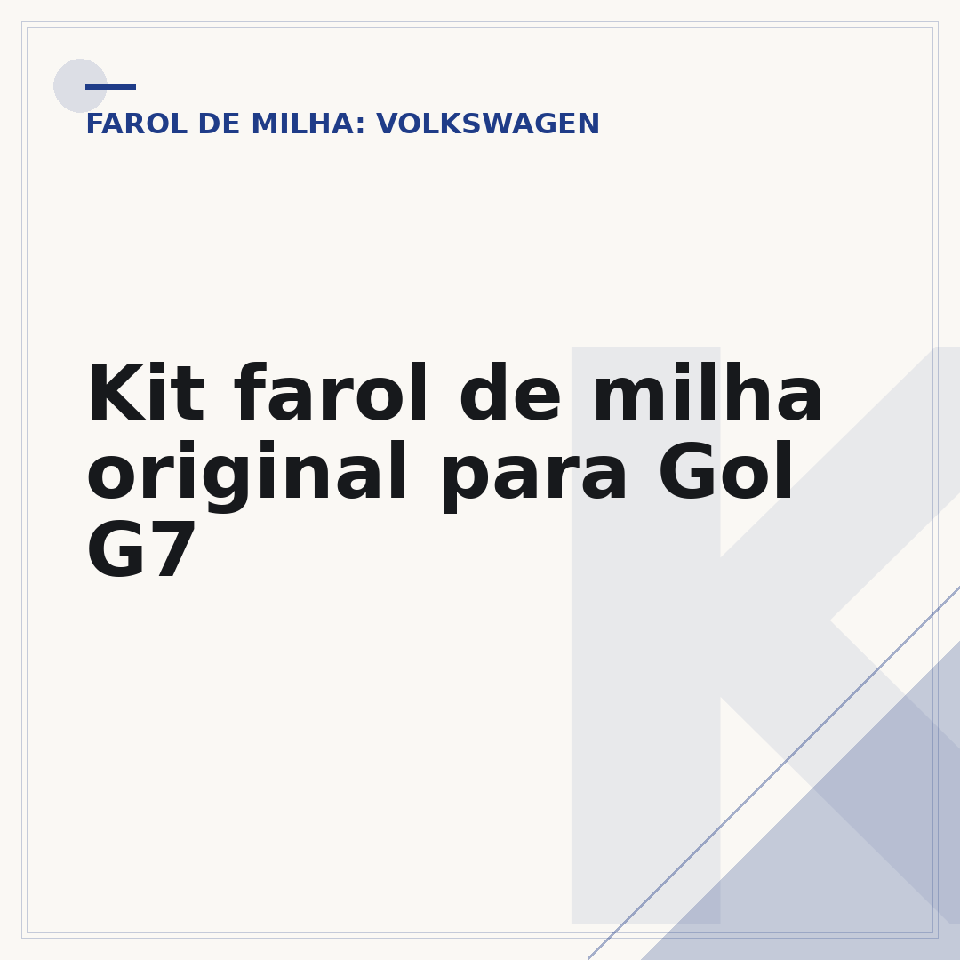 Kit farol de milha original para Gol G7