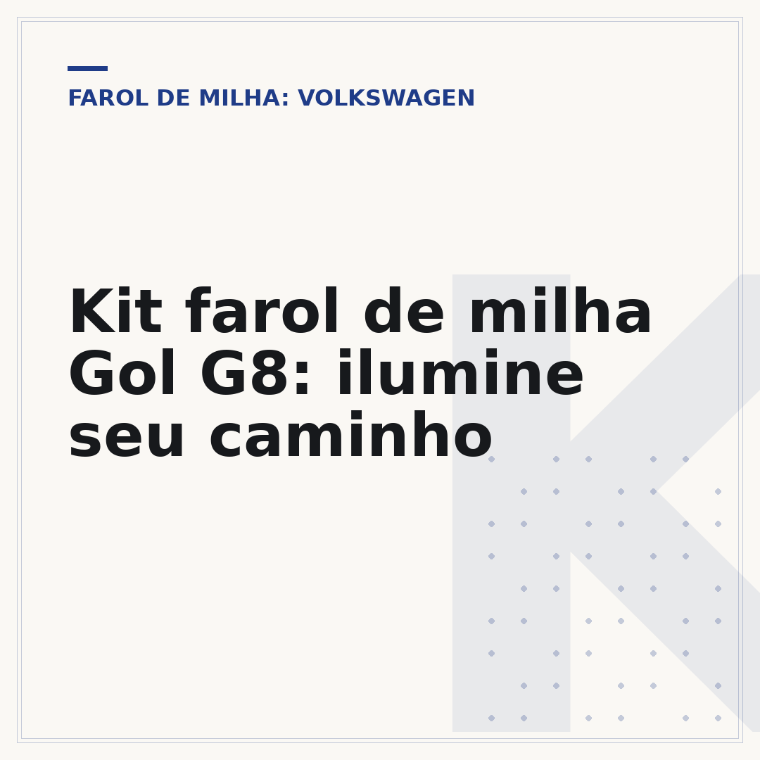 Kit farol de milha Gol G8: ilumine seu caminho
