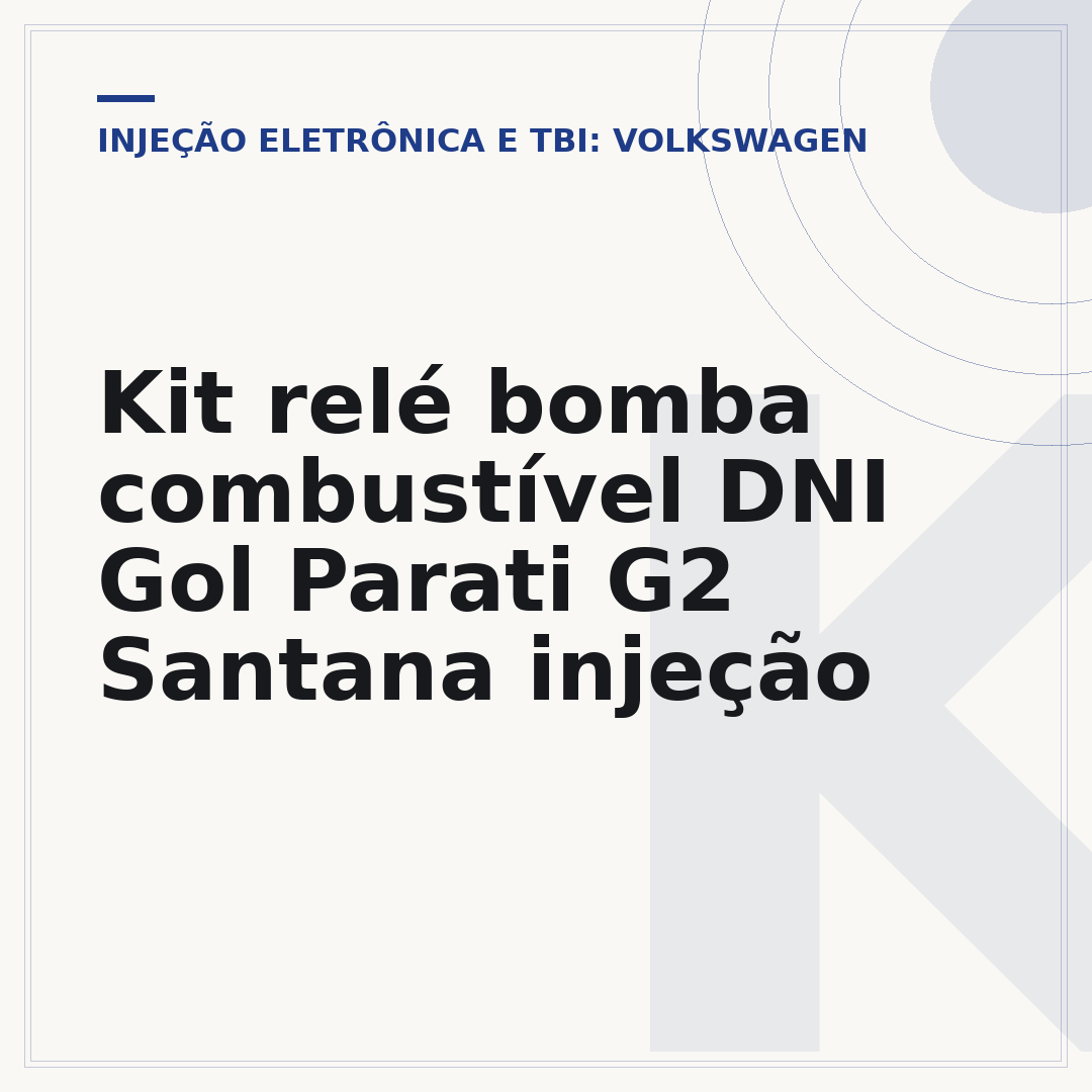 Kit relé bomba combustível DNI Gol Parati G2 Santana injeção