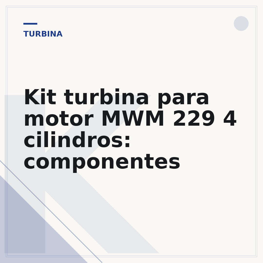 Kit turbina para motor MWM 229 4 cilindros: componentes