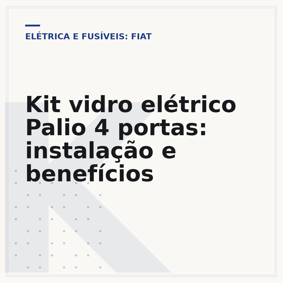 Kit vidro elétrico Palio 4 portas: instalação e benefícios