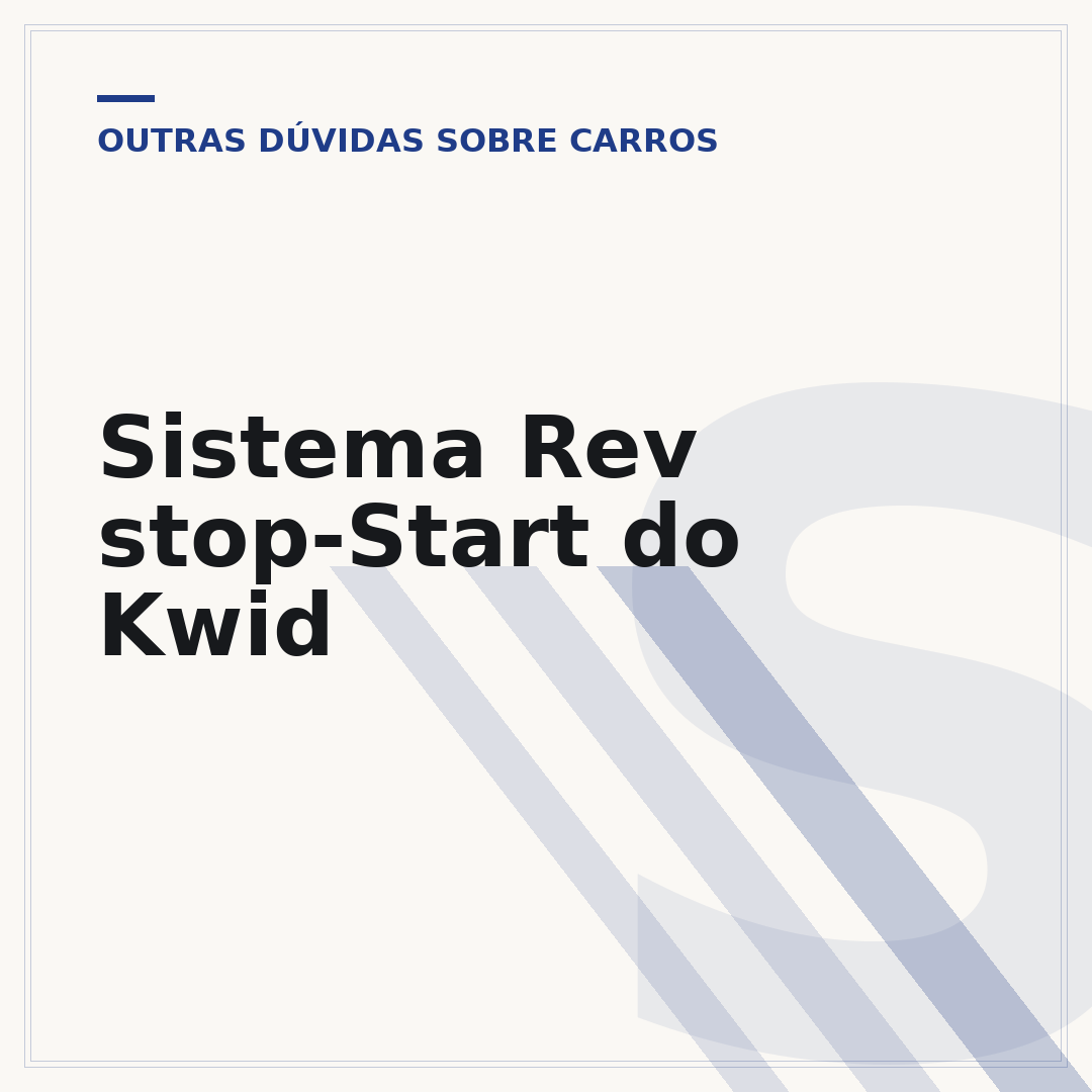 Sistema Rev stop-Start do Kwid
