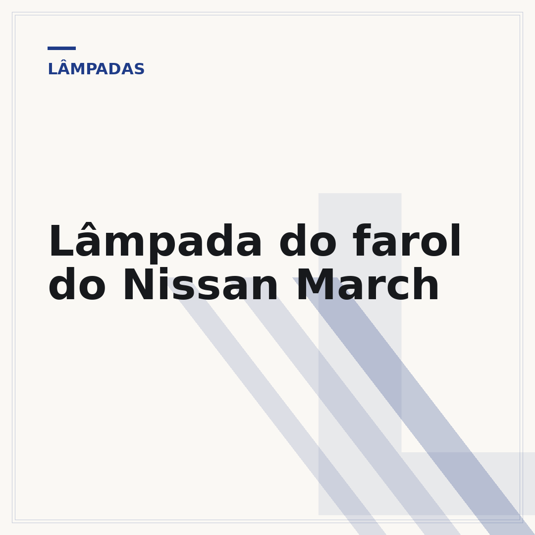 Lâmpada do farol do Nissan March
