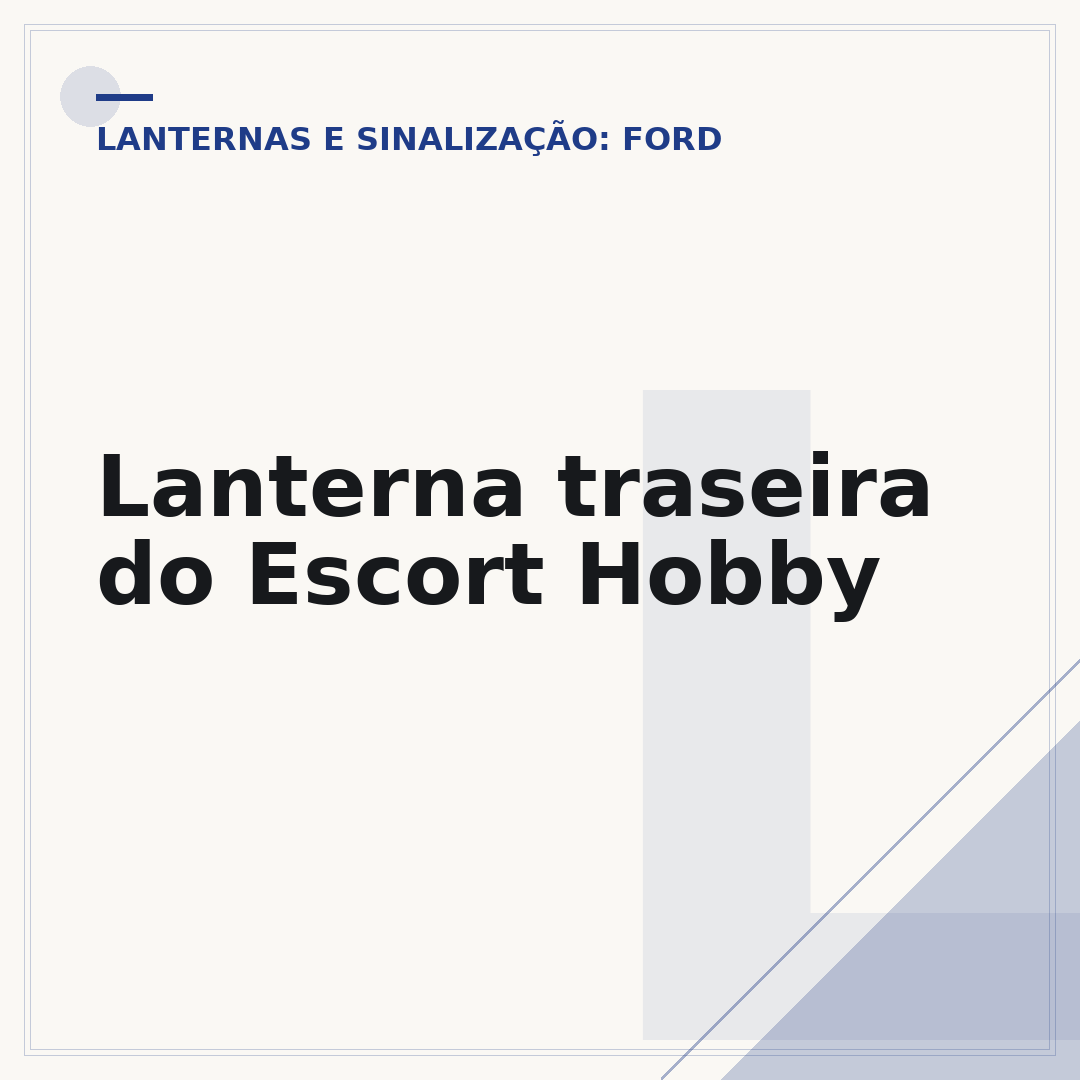 Lanterna traseira do Escort Hobby