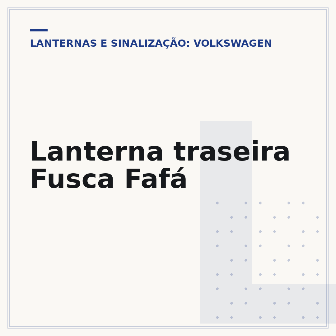 Lanterna traseira Fusca Fafá