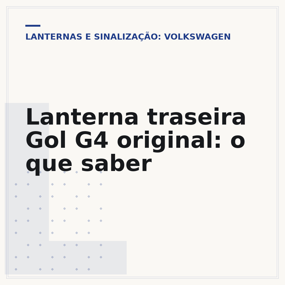 Lanterna traseira Gol G4 original: o que saber